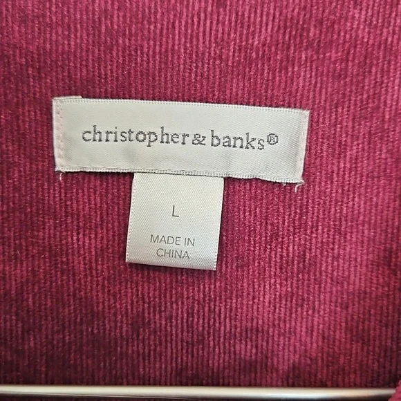 Merlot Corduroy Shacket | Vintage Americana Barn Chore Jacket| Sz. L - Picture 3 of 11